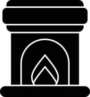 Kamin-Glyphe-Symbol vektor