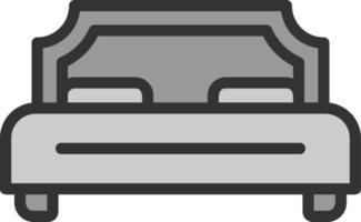 dubbel- säng vektor ikon design