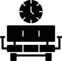 Wartezimmer-Glyphe-Symbol vektor