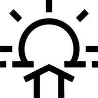 Sol ikon i vit bakgrund, illustration av Sol ikon symbol i svart på vit bakgrund vektor