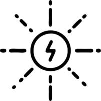 Sonnensymbol auf weißem Hintergrund, Illustration des Sonnensymbolsymbols in Schwarz auf weißem Hintergrund vektor