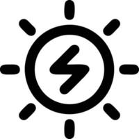 Sol ikon i vit bakgrund, illustration av Sol ikon symbol i svart på vit bakgrund vektor