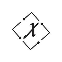 brev x företag företags- abstrakt enhet vektor logotyp design mall