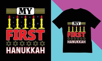 hanukkah t-shirt design. vektor