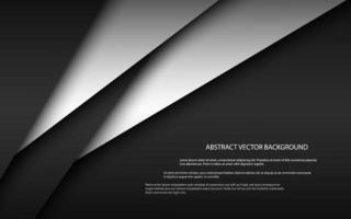 svart och vit modern material design, överlagrade ark av papper, företags- mall för din företag, vektor abstrakt widescreen bakgrund