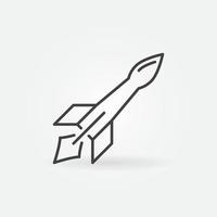 Vektor-Lenkflugkörper-Konzept-Gliederungssymbol vektor