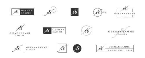 första enkel brev os o logotyp monogram på svart för skönhet, mode, fotografi design samling vektor
