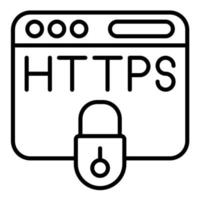 https-Zeilensymbol vektor