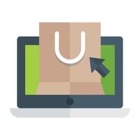 trendiges Online-Shopping vektor