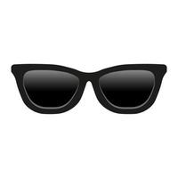 schwarze Sonnenbrille großes Symbol für Emoji-Lächeln vektor