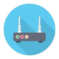 router-vektorillustration auf einem hintergrund. hochwertige symbole. vektorikonen für konzept und grafikdesign. vektor