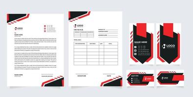 Corporate Business Branding Identity, stationäres Design, Briefbögen, Visitenkarten, Rechnungen, Umschläge, Startup-Design vektor