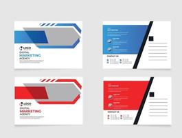 företags- företag vykort design eller spara de datum inbjudan kort eller direkt post eddm design vektor