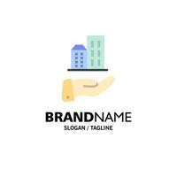 Architektur Business moderne nachhaltige Business-Logo-Vorlage flache Farbe vektor