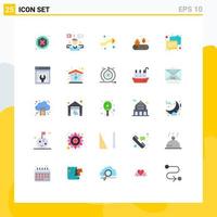 25 kreativ ikoner modern tecken och symboler av kommunikation brand grupp camping rätt redigerbar vektor design element