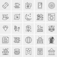 25 universelle Business-Icons Vektor kreative Icon-Illustration zur Verwendung in Web- und Mobilprojekten