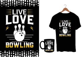 Bowling-T-Shirt-Design vektor