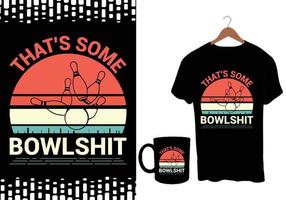 Bowling-T-Shirt-Design vektor