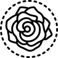 Liniensymbol für Rose vektor
