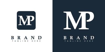 Modernes mp-Logo mit Buchstaben, geeignet für jedes Unternehmen oder jede Identität mit mp- oder pm-Initialen. vektor