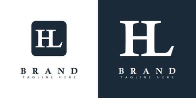 modern brev hl logotyp, lämplig för några företag eller identitet med hl eller lh initialer. vektor