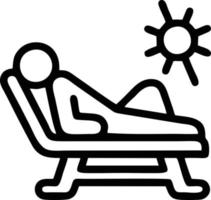 Sol ikon i vit bakgrund, illustration av Sol ikon symbol i svart på vit bakgrund vektor