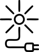 Sonnensymbol auf weißem Hintergrund, Illustration des Sonnensymbolsymbols in Schwarz auf weißem Hintergrund vektor