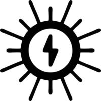 Sol ikon i vit bakgrund, illustration av Sol ikon symbol i svart på vit bakgrund vektor