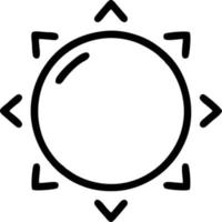 Sol ikon i vit bakgrund, illustration av Sol ikon symbol i svart på vit bakgrund vektor