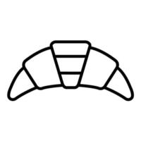 croissant linje ikon vektor
