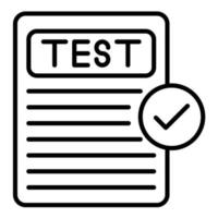 Symbol für die Testlinie vektor