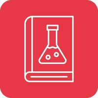 Hintergrundsymbole für die runde Ecke der Chemielinie vektor