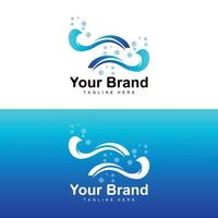 hav Vinka logotyp, vatten Vinka design, varumärke design vektor