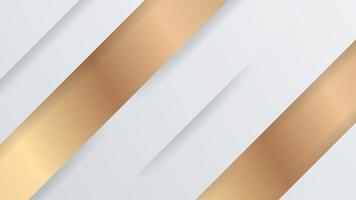 vit och guld bakgrund med lyx abstrakt geometrisk former dekoration element för presentation design, företag kort, bröllop design vektor