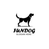 Hund-Logo-Vorlage isoliert auf weißem Hintergrund vektor