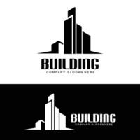 home design logo, gebäudelogo, immobilien- und bauunternehmensikone vektor