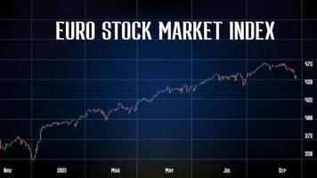 Abstrakter Hintergrund des roten und grünen Indikatorkerzendiagramms des Euro-Börsenindex vektor