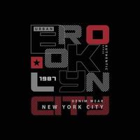 new york brooklyn illustration typografi. perfekt för t-shirtdesign vektor