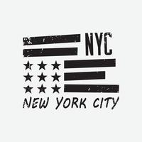 New York Illustrationstypografie. Perfekt zum Gestalten von T-Shirts, Hemden, Hoodies, Postern, Drucken vektor