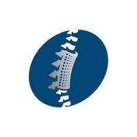 medicinsk ortopedisk ben implantat logotyp design vektor illustration