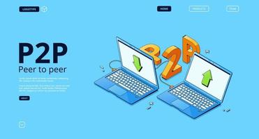 p2p nätverk baner, jämlikar till jämlikar förbindelse vektor