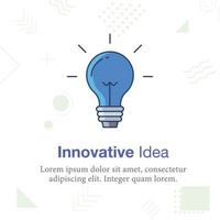 innovativ, Birne, kreative Vektorillustrationsikone vektor