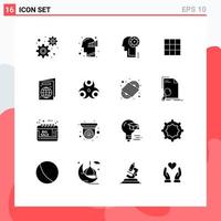 16 kreativ ikoner modern tecken och symboler av pass strand kugghjul uppsättningar Galleri redigerbar vektor design element