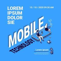 Vektorbanner der Mobiltechnologie vektor