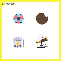 4 kreative Symbole, moderne Zeichen und Symbole von Kugelschreiber-Sportgeschäften, bearbeitbare Vektordesign-Elemente vektor