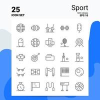 25 sport ikon uppsättning 100 redigerbar eps 10 filer företag logotyp begrepp idéer linje ikon design vektor