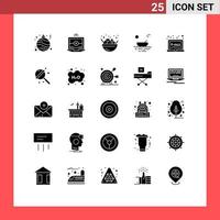 25 kreative Symbole moderne Zeichen und Symbole der Formeltafel Obstsalat Lernen Fluss editierbare Vektordesign-Elemente vektor