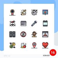 16 kreative Symbole moderne Zeichen und Symbole von Tischgeld Kunstdarlehen Kredit editierbare kreative Vektordesign-Elemente vektor