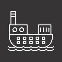 Frachtschiff-Vektorsymbol vektor