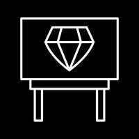 Diamant-Ausstellungsvektorsymbol vektor